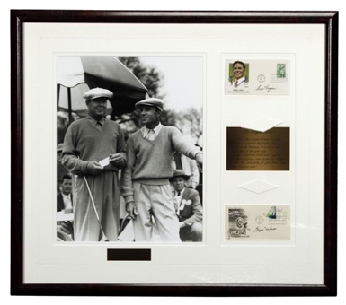 Ben Hogan and Byron Nelson Signed Framed Piece